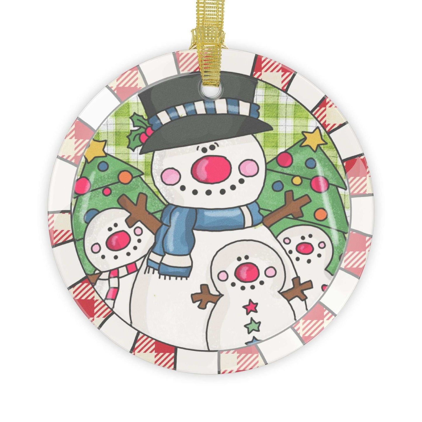 Glass Ornament Snowmen