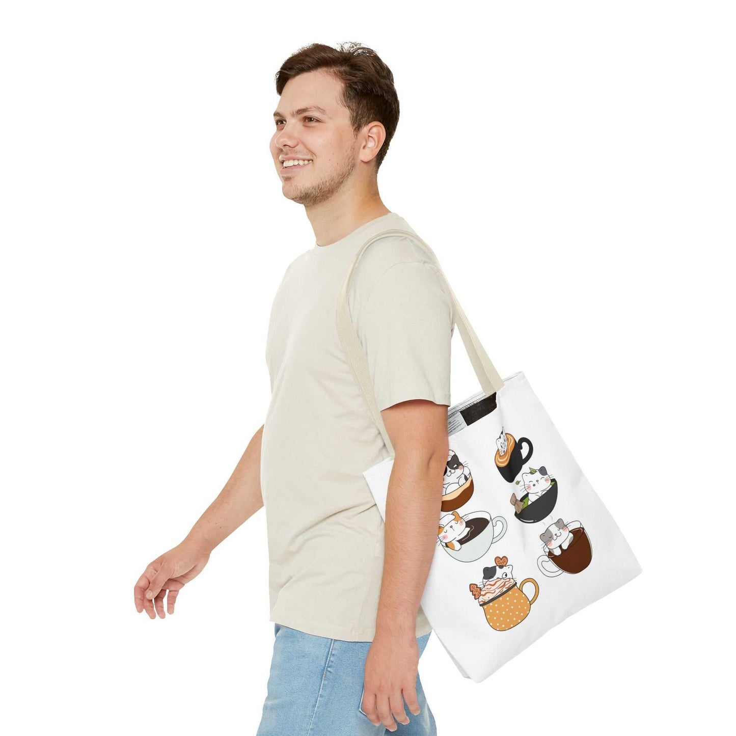 Coffee Cats|Tote Bag (AOP)