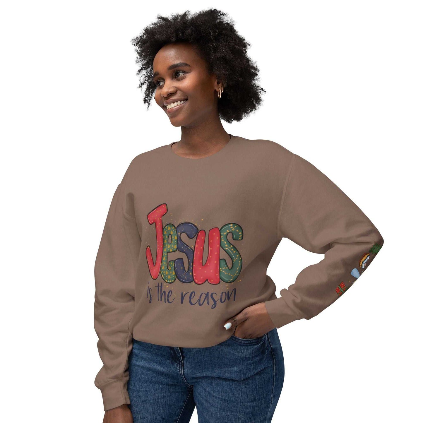 Jesus is the reason|Unisex Lightweight Crewneck Sweatshirt