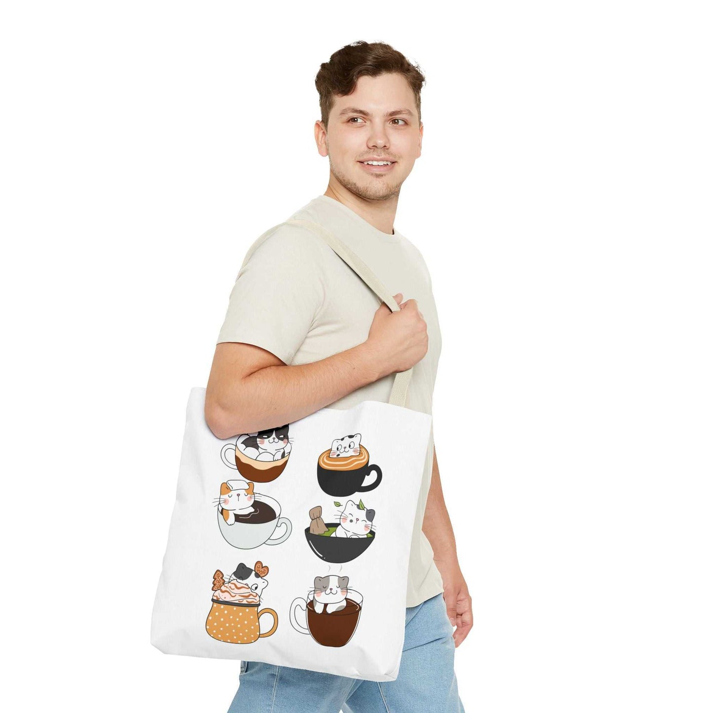 Coffee Cats|Tote Bag (AOP)