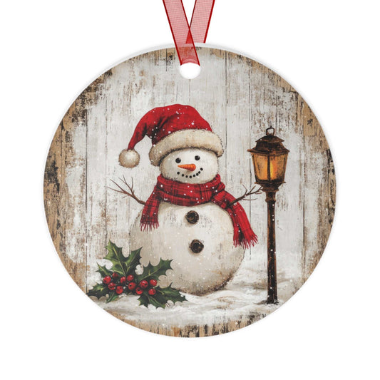 Metal Ornament Vintage Snowman