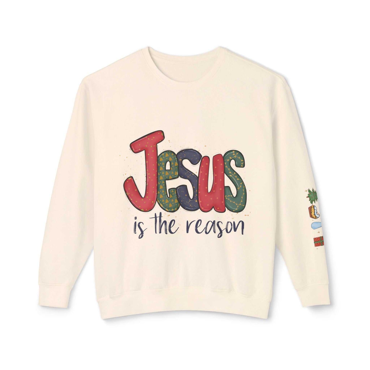 Jesus is the reason|Unisex Lightweight Crewneck Sweatshirt