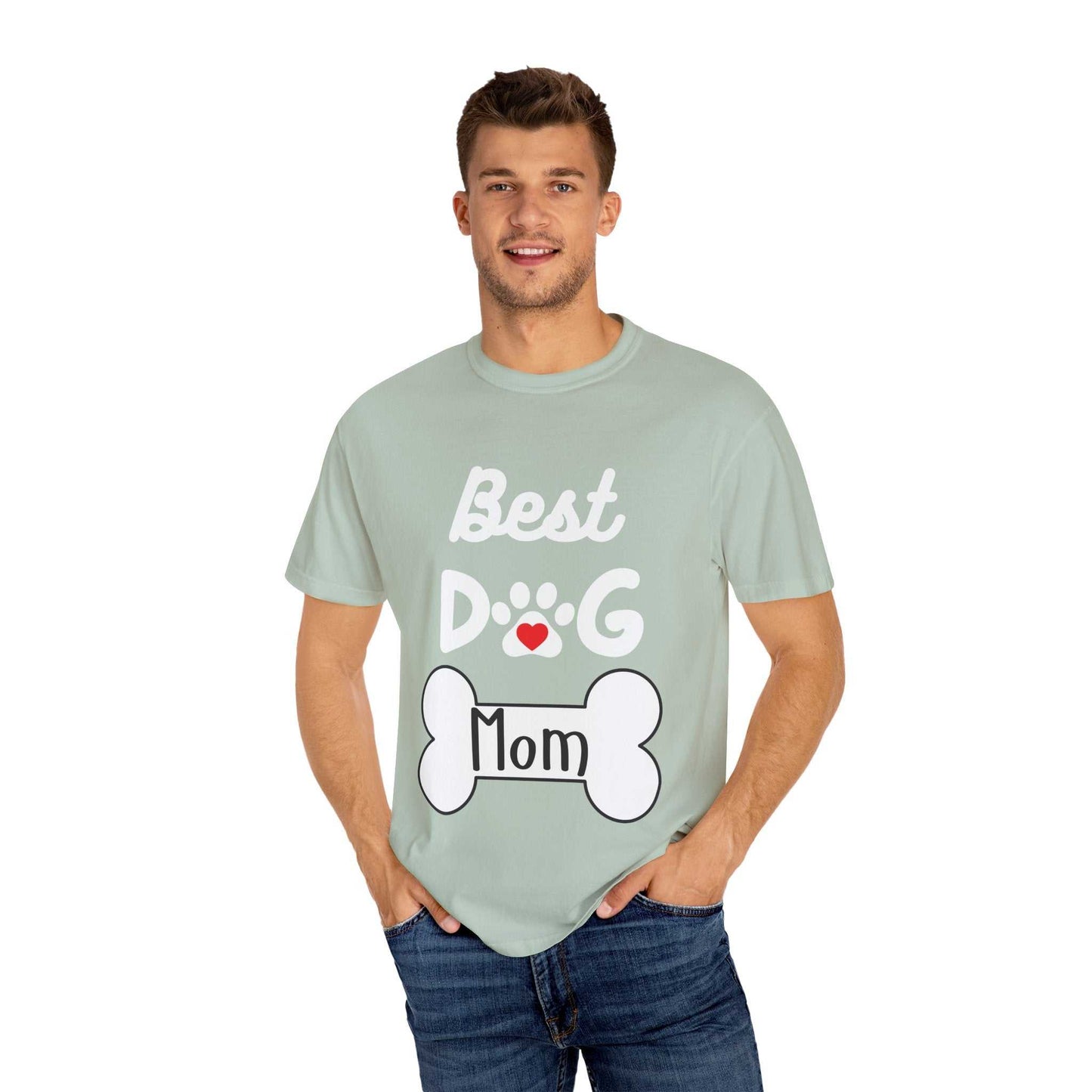 Dog Mom Unisex Garment-Dyed T-shirt|