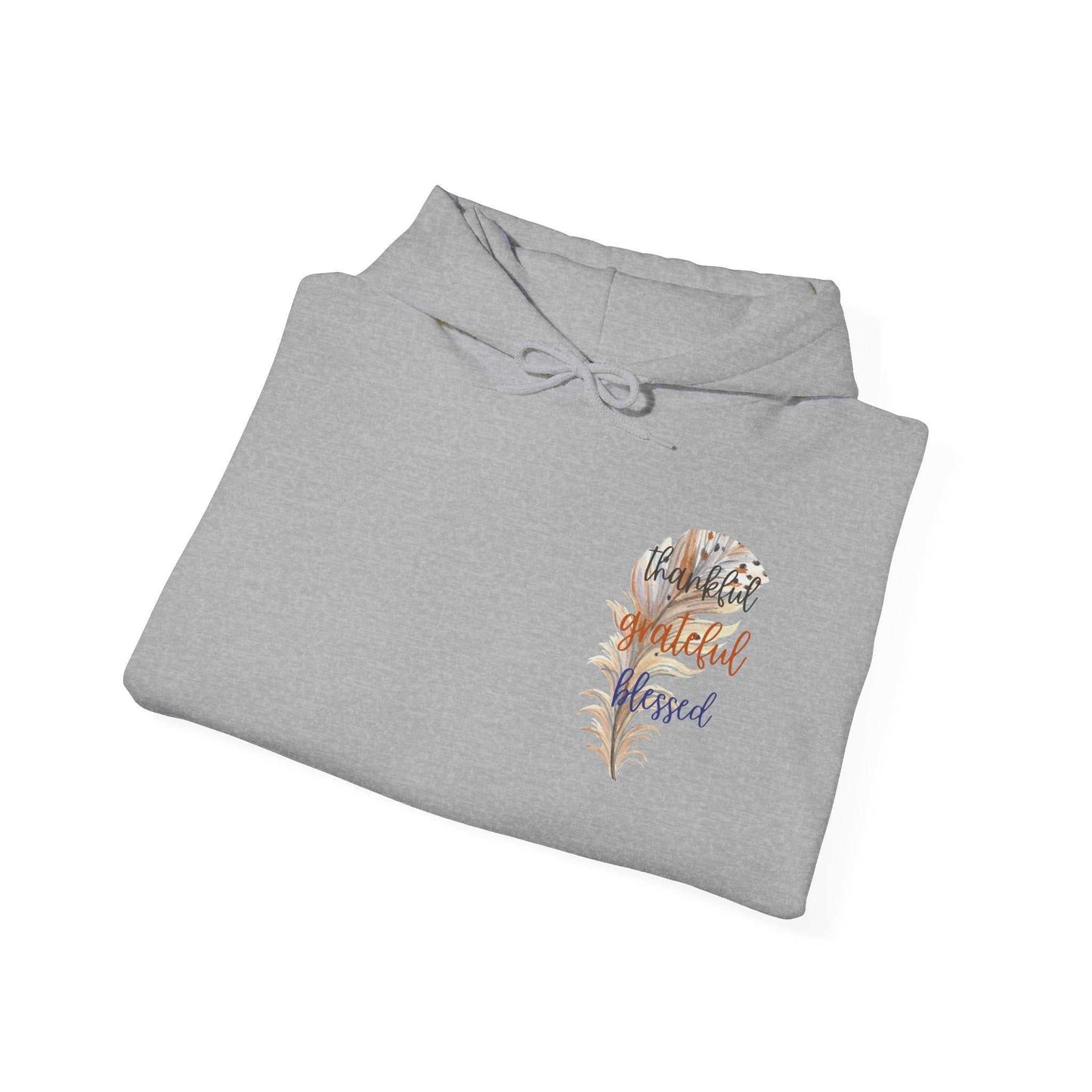 Minimalistic Thankful Blessed Hooded Sweatshirt