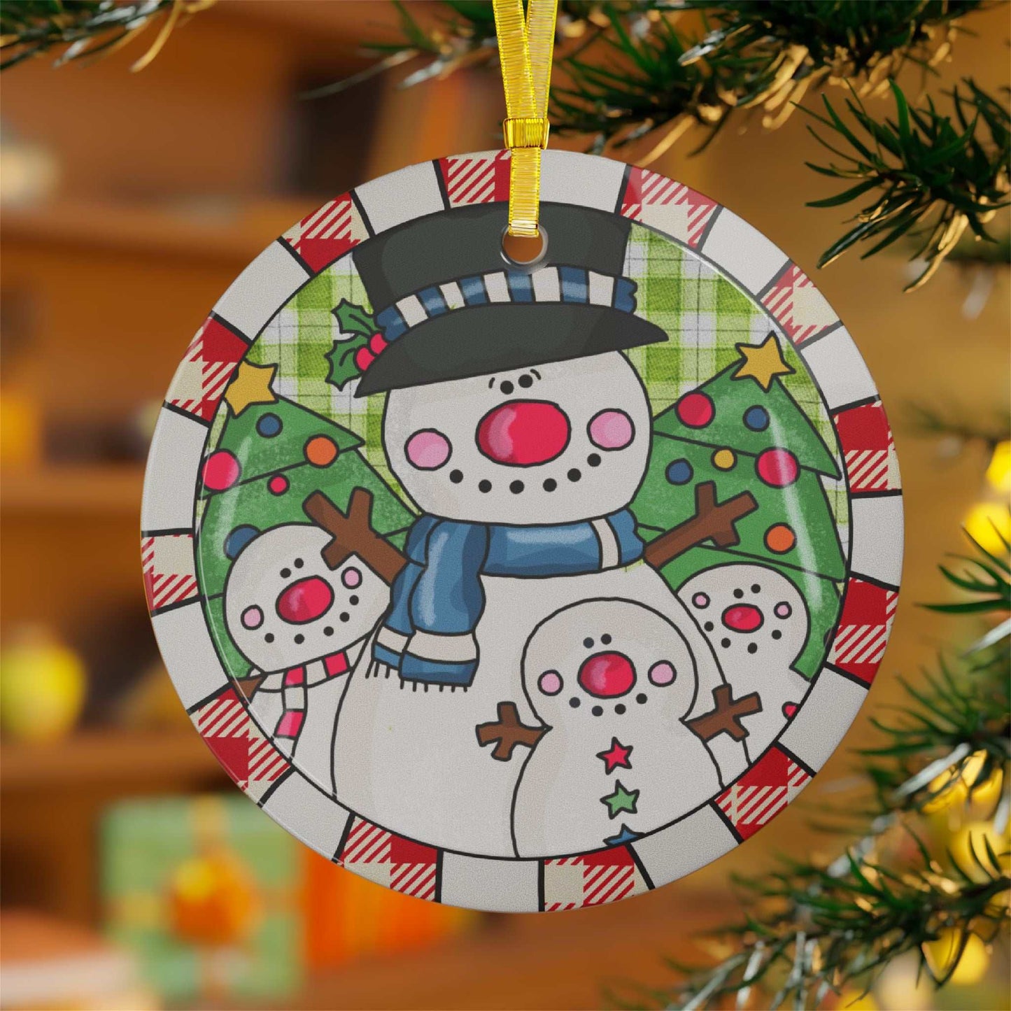 Glass Ornament Snowmen