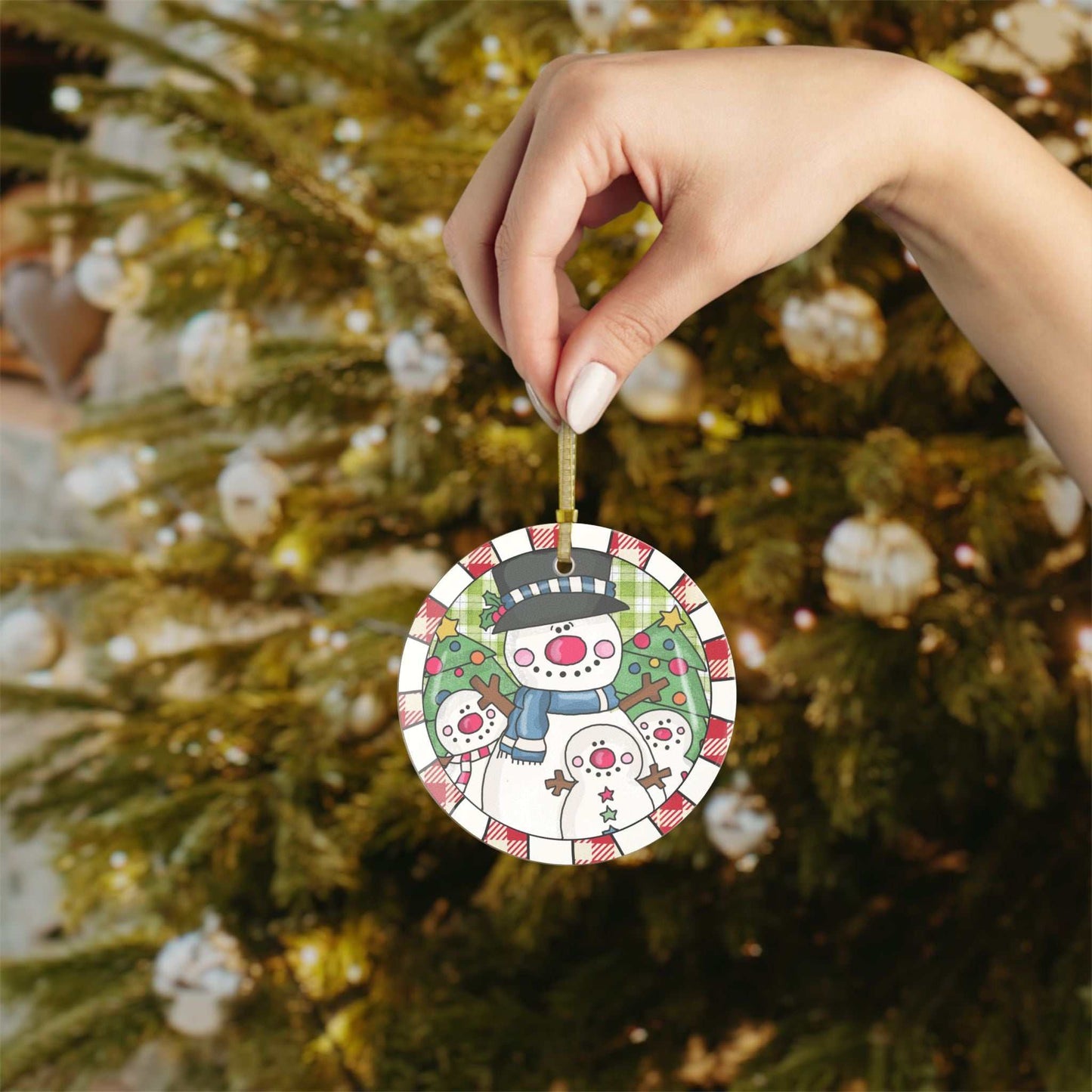 Glass Ornament Snowmen