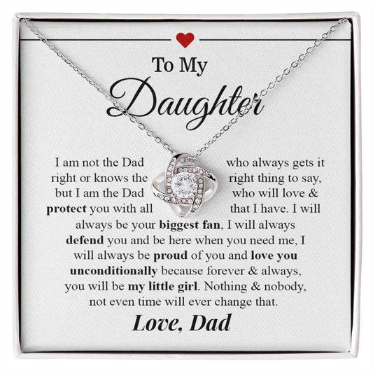 To My Daughter | I Love You - Love Knot Necklace