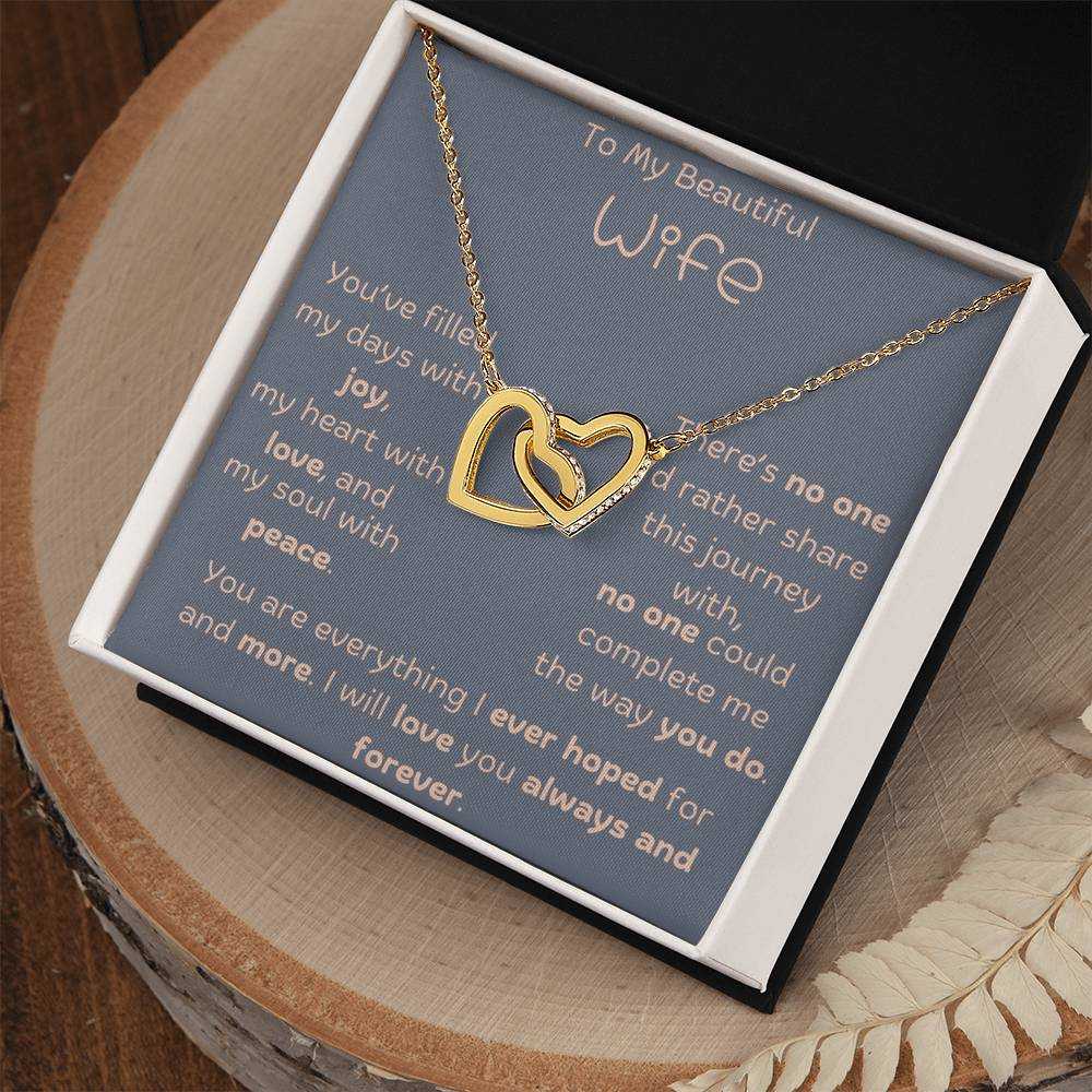 My Beautiful Wife Necklace 2 hearts