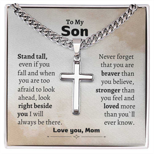 To My Son | Artisan Cross Necklace