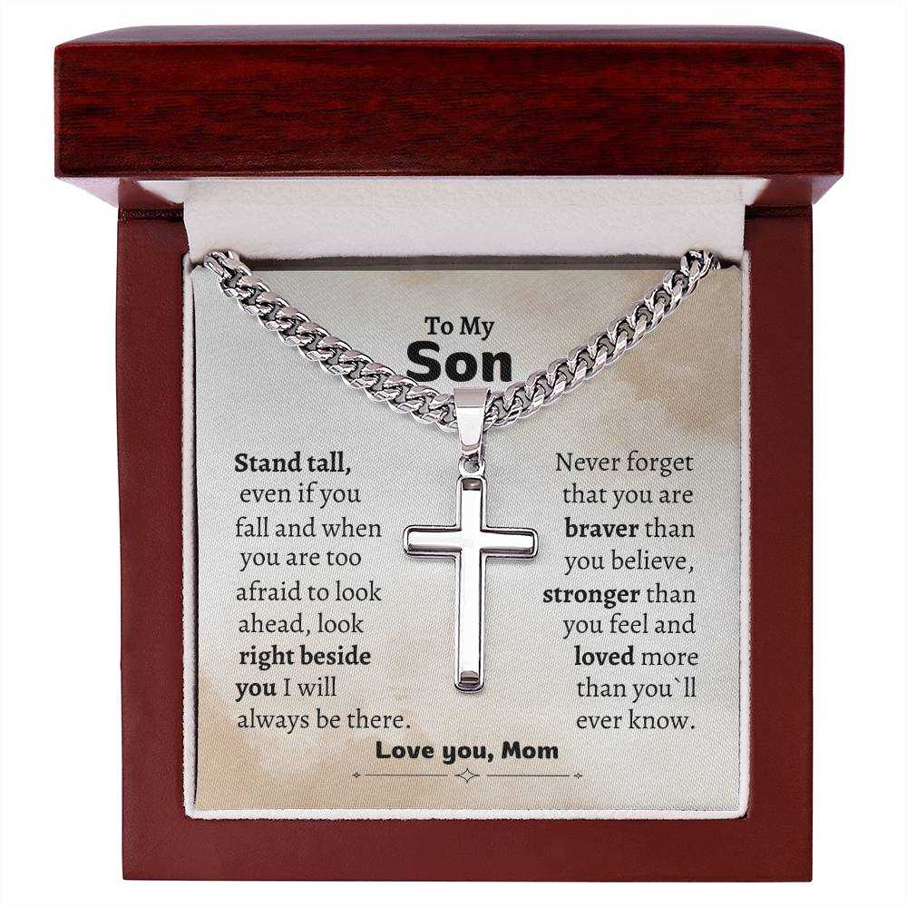 To My Son | Artisan Cross Necklace